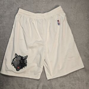 NBA Minnesota Timberwolves White Y2K Mesh Shorts Grunge Streetwear XXL